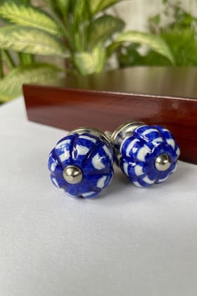 RAM GOPAL BLUE POTTERY HANDCRAFTED DOOR KNOBS