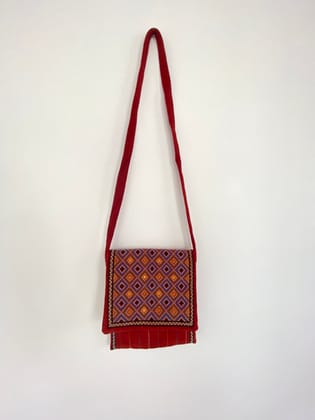 Tablet Sling Bag With Jat Hand Embroidery