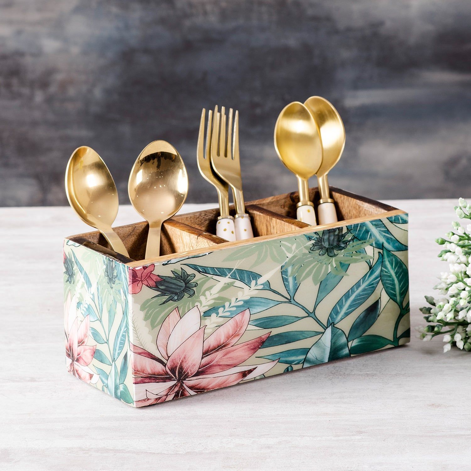 Elysian Tropical MDF Enamel Spoon Stand