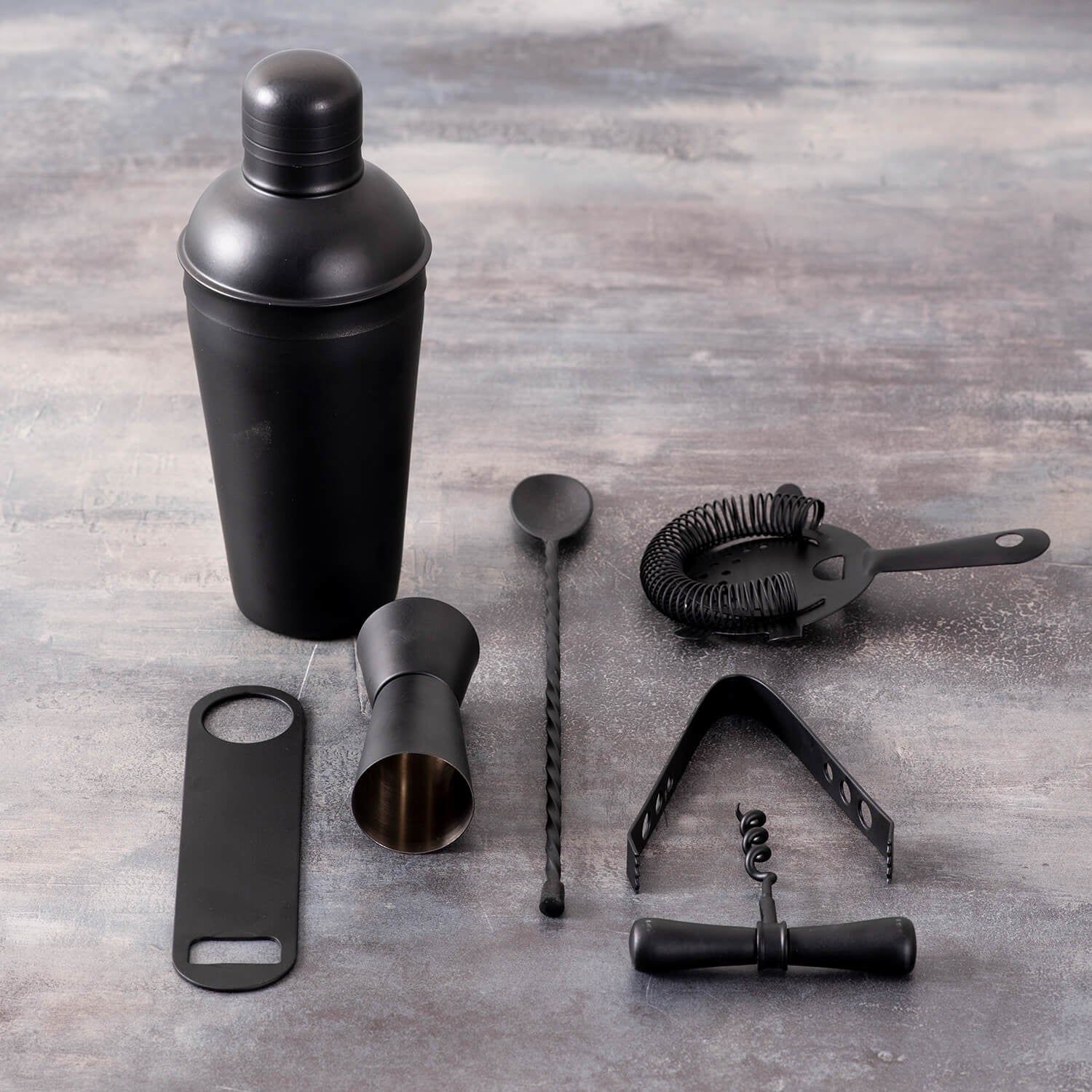 Gallant Stainless Steel Barware Set in Black Color