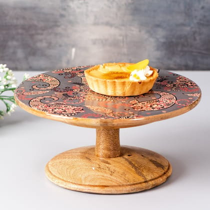 Hygge Mango Wood Cake Stand - Grey