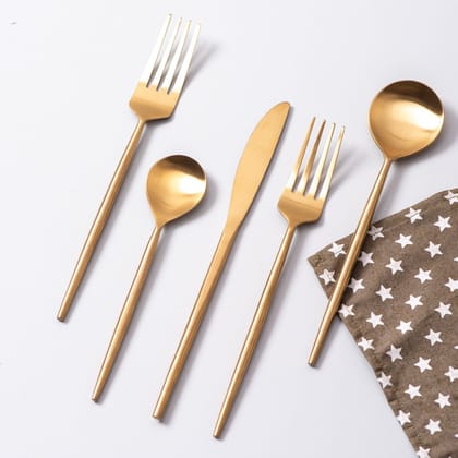 Miaa Cutlery (Gold)- Set Of 5