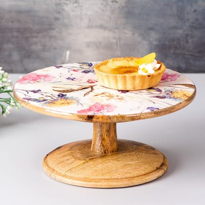 Hygge Mango Wood Cake Stand - Pink