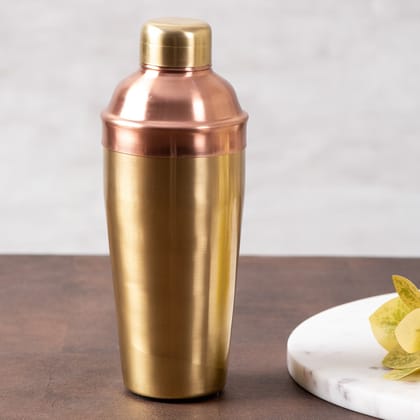 Covet Stainless Steel Cocktail Shaker in Gold & Copper Color