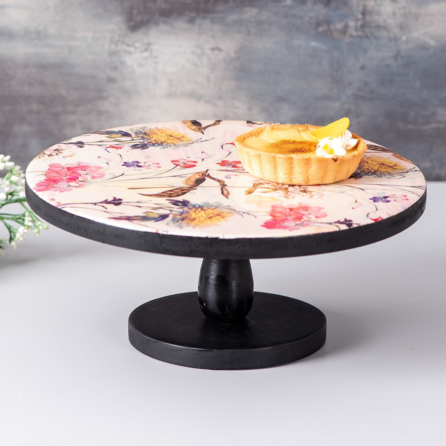 Pink Printed MDF Cake Stand