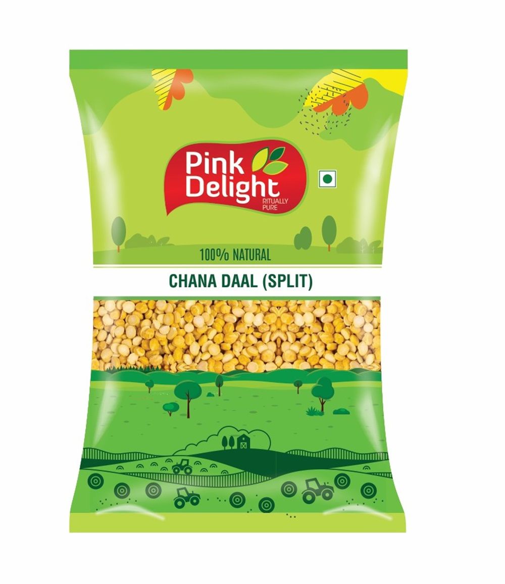 Pink Delight Unpolished & Dry Chana Daal | 1 Kg Pack