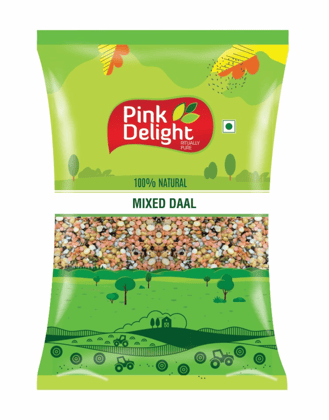 Pink Delight Unpolished & Dry Mixed Dal | Panchranga Dal | 7 Types of Pulses | 1 Kg Pack