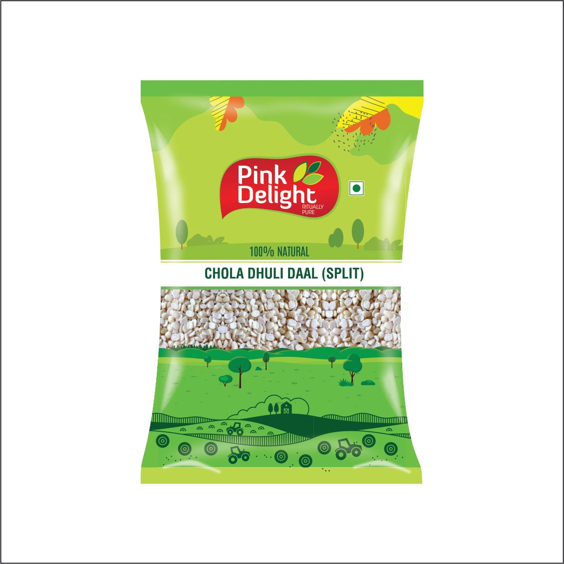 Pink Delight Unpolished Chola Mogar | Chola Dhuli Dal | 500g Pack