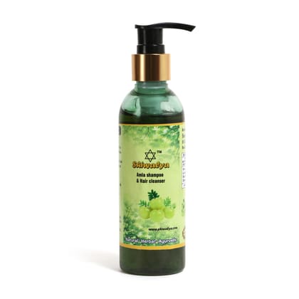 SHIWALYA Natural Amla & Bhringraj Shampoo/Cleanser for Controlling Dandruff & Hair fall | Shampoo for Reducing Scalp Irritation | Paraben & Sulphate-Free | Suitable for All Hair Types, 210ml Pack of 1