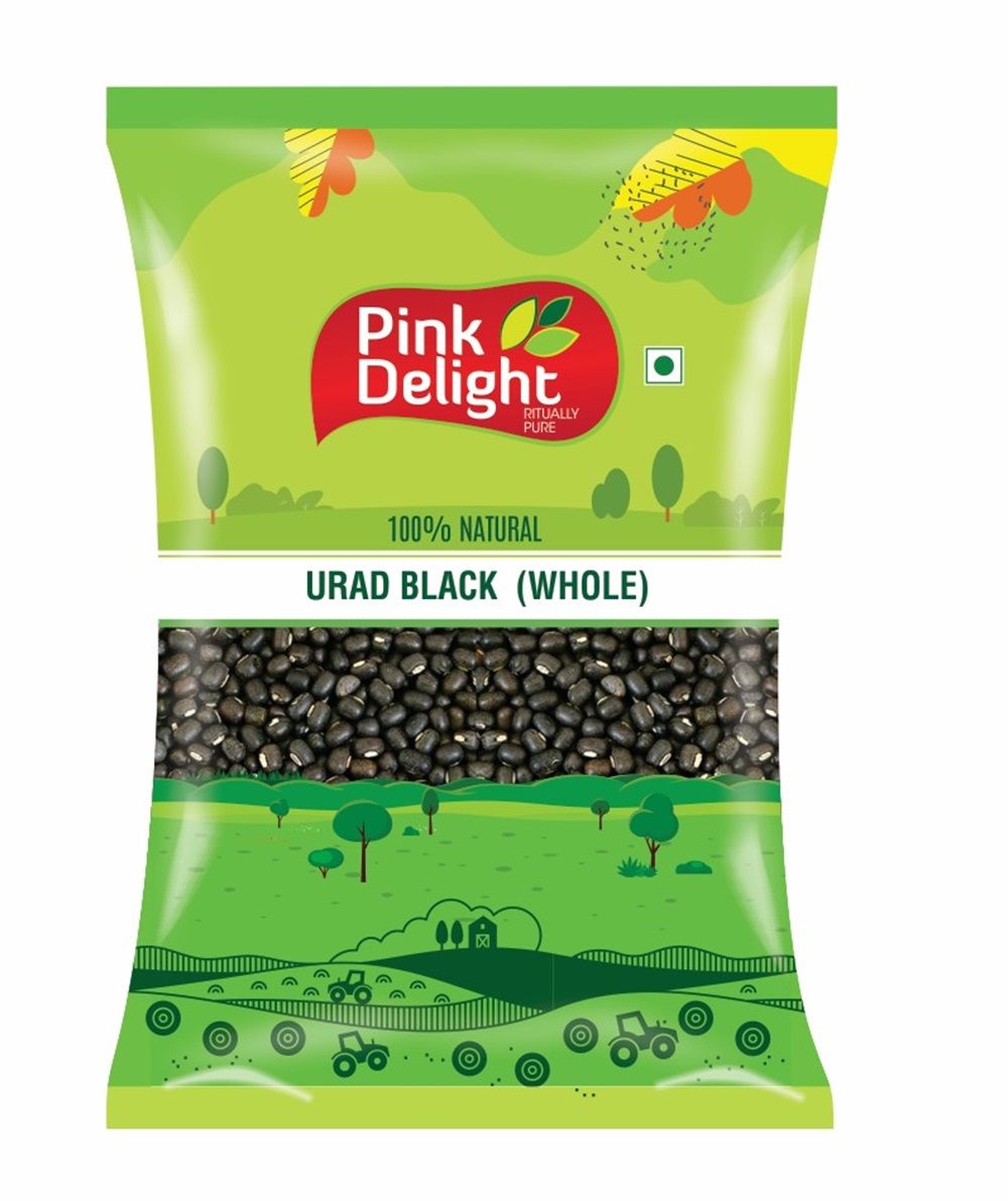 Pink Delight Unpolished Urad Whole | Black Urad Sabut | 1 Kg Pack