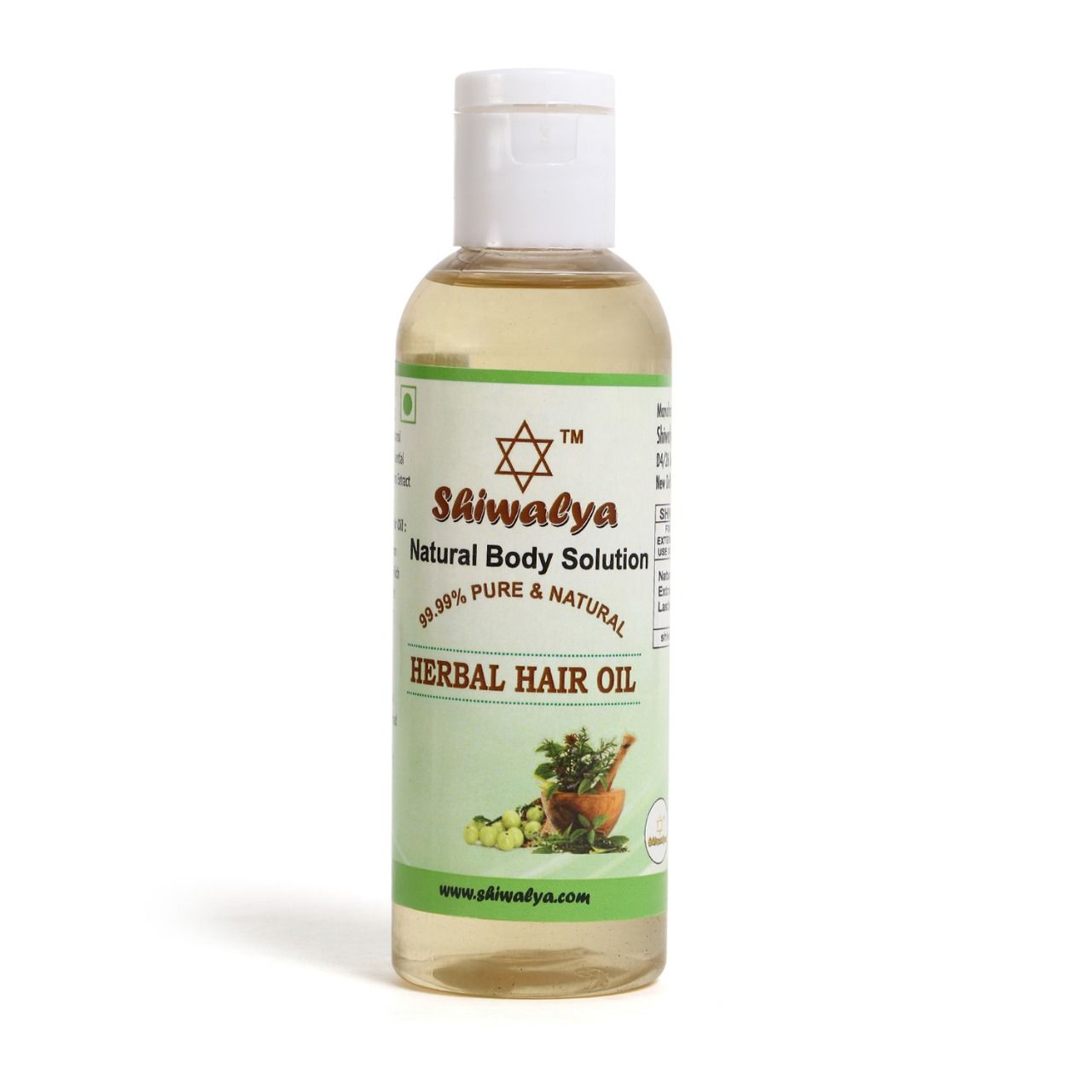 SHIWALYA Herbal Hair Oil For Controlling Hair Fall, Nourishing Oil For Healthy Hair Growth, Paraben & Silicone-Free Suitable For All Hair Types, 100ml