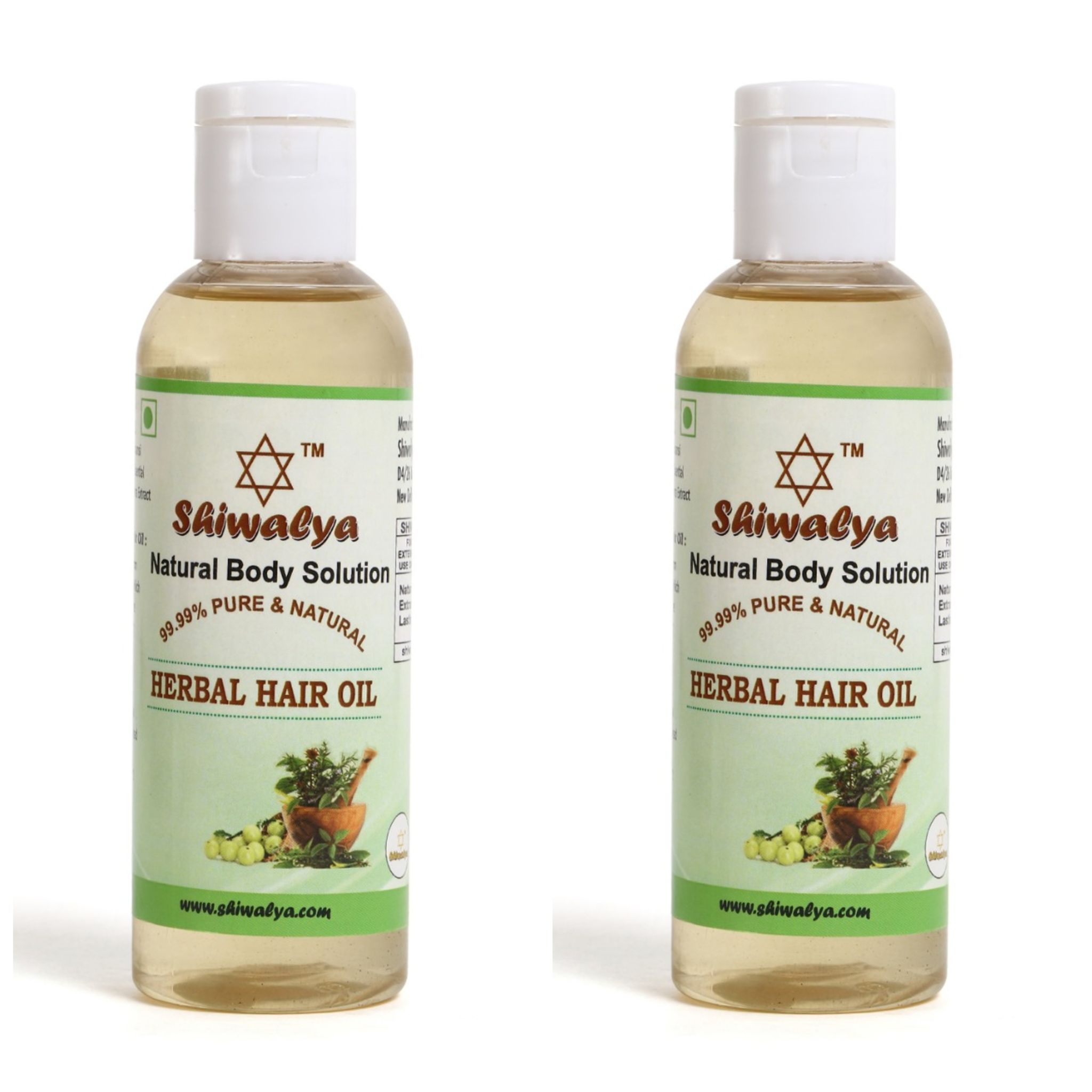 SHIWALYA Herbal Hair Oil For Controlling Hair Fall, Nourishing Oil For Healthy Hair Growth, Paraben & Silicone-Free Suitable For All Hair Types, 200ml