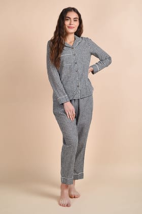 Navy Gingham Loungewear