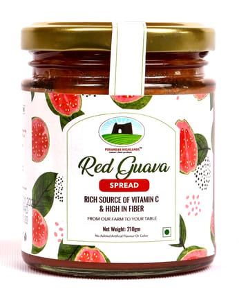 Red Guava Spread by Purandar Highlands - Nature's Best Produce (210 gm)