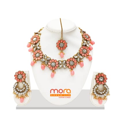 Necklace Peach Colour