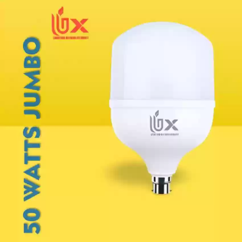  50 Watts Jumbo LED Bulb, Bright White, Non-Dimmable, E26 Base, 8000 Lumens, 3000K Warm White, 100% Mercury-Free