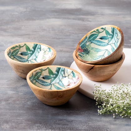 Elysian Tropical Mango Wood Bowl Set of 4