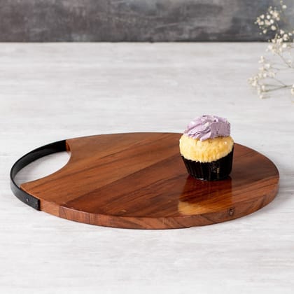 Inseparables Teak Wood Serving Platter Black