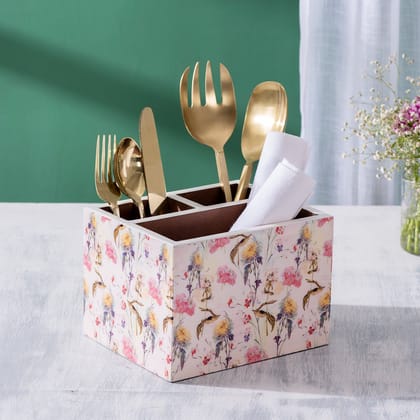 Allure Botanic MDF Enamel Cutlery Holder