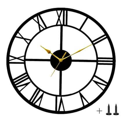 Stylish Black Round Dial Wall Clock