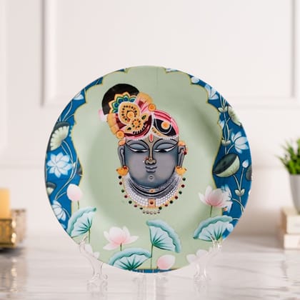 Srinathji Ceramic wall plates decor hanging / tabletop