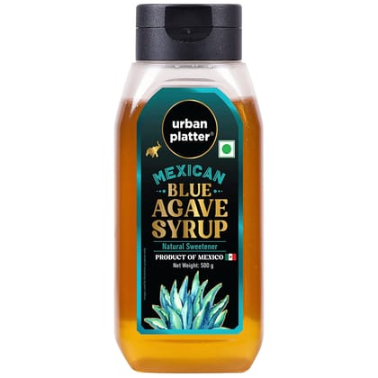 Urban Platter Mexican Agave Syrup, 500g [Natural Sweetener | Low Carbs and Low GI Sugar Alternative | Prebiotic | Alternative to Honey]