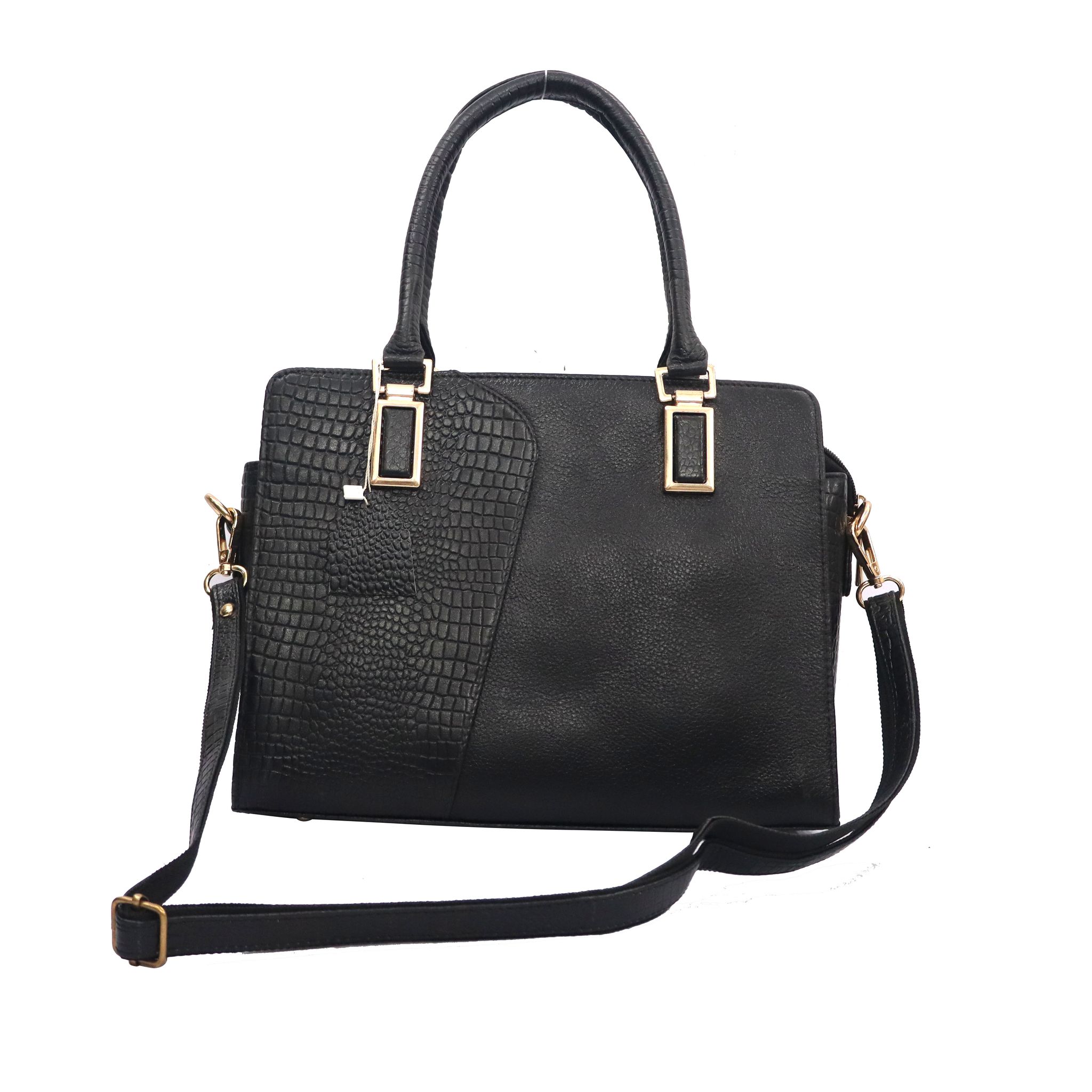 Fhs Genuine Leather Stylesh Women Handbag- Black