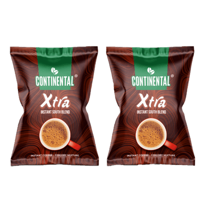 Continental Xtra 50g Pouch Combo | Pack of 2 | Instant Coffee Granules | Strongest Instant Coffee