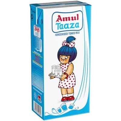 Taaza Toned Milk, 1 Ltr