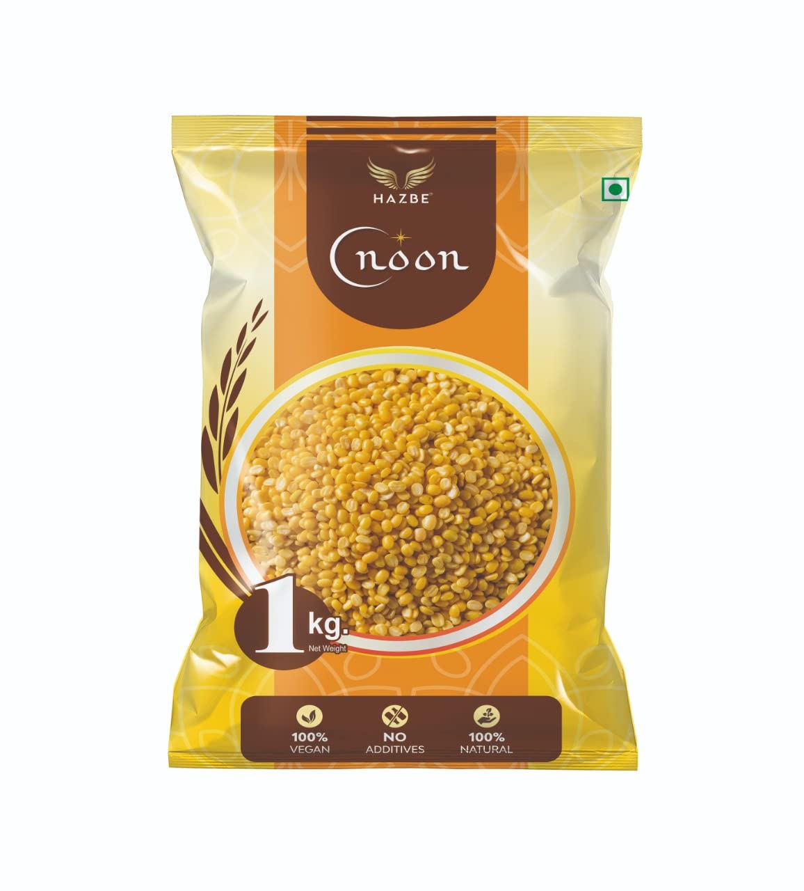 HAZBE Noon Moong Dal Yellow Split,1kg