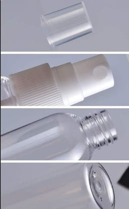 Transparent Plastic Empty Refillable Reusable Fine Mist Spray Bottle with Dust Cap 100 ml Spray Bottle(Pack of 1)