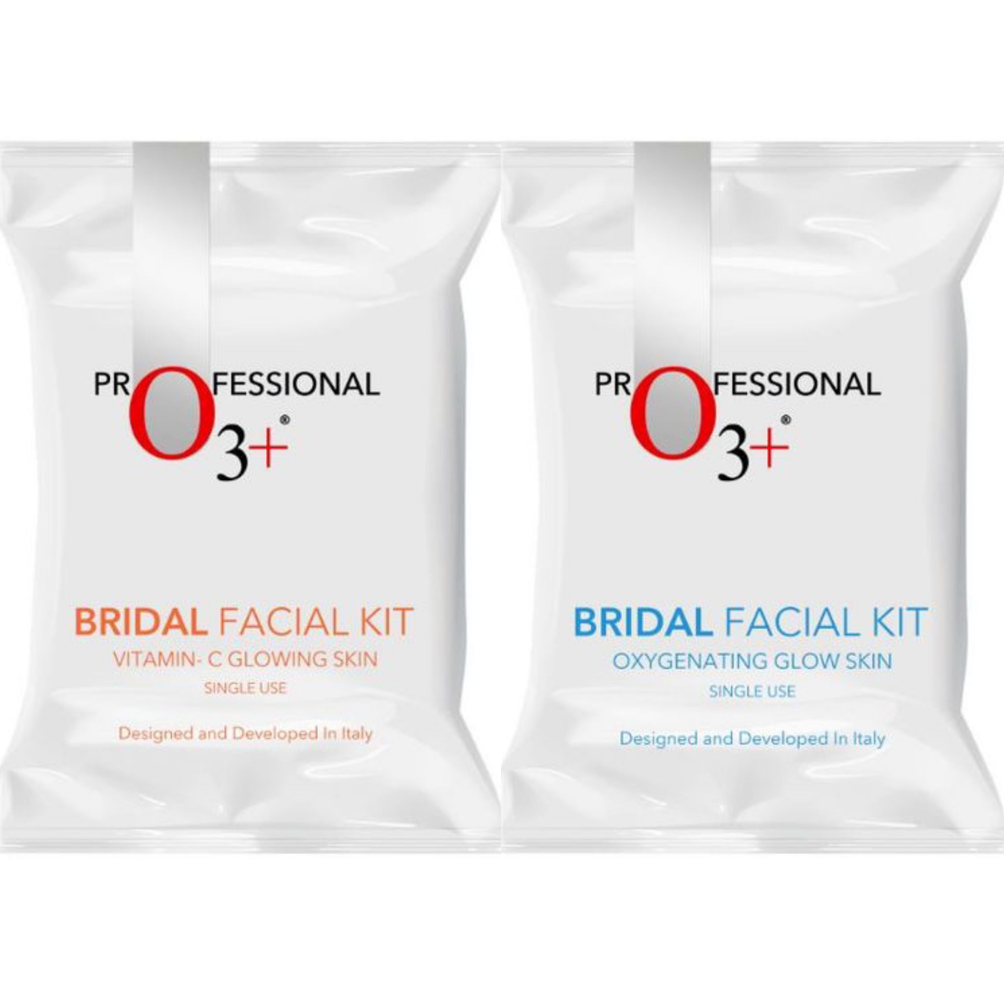 O3+ Bridal Facial Kit Vitamin C Glowing Skin (67gm+69ml) + O3+ Bridal Facial Oxygenating Glow Skin Kit For Oily & Acne Prone Skin (81gm) Pack of 2