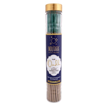 Indutara Premium Oudh Agarbatti - Made from natural wood, Charcoal free, no artificial colors