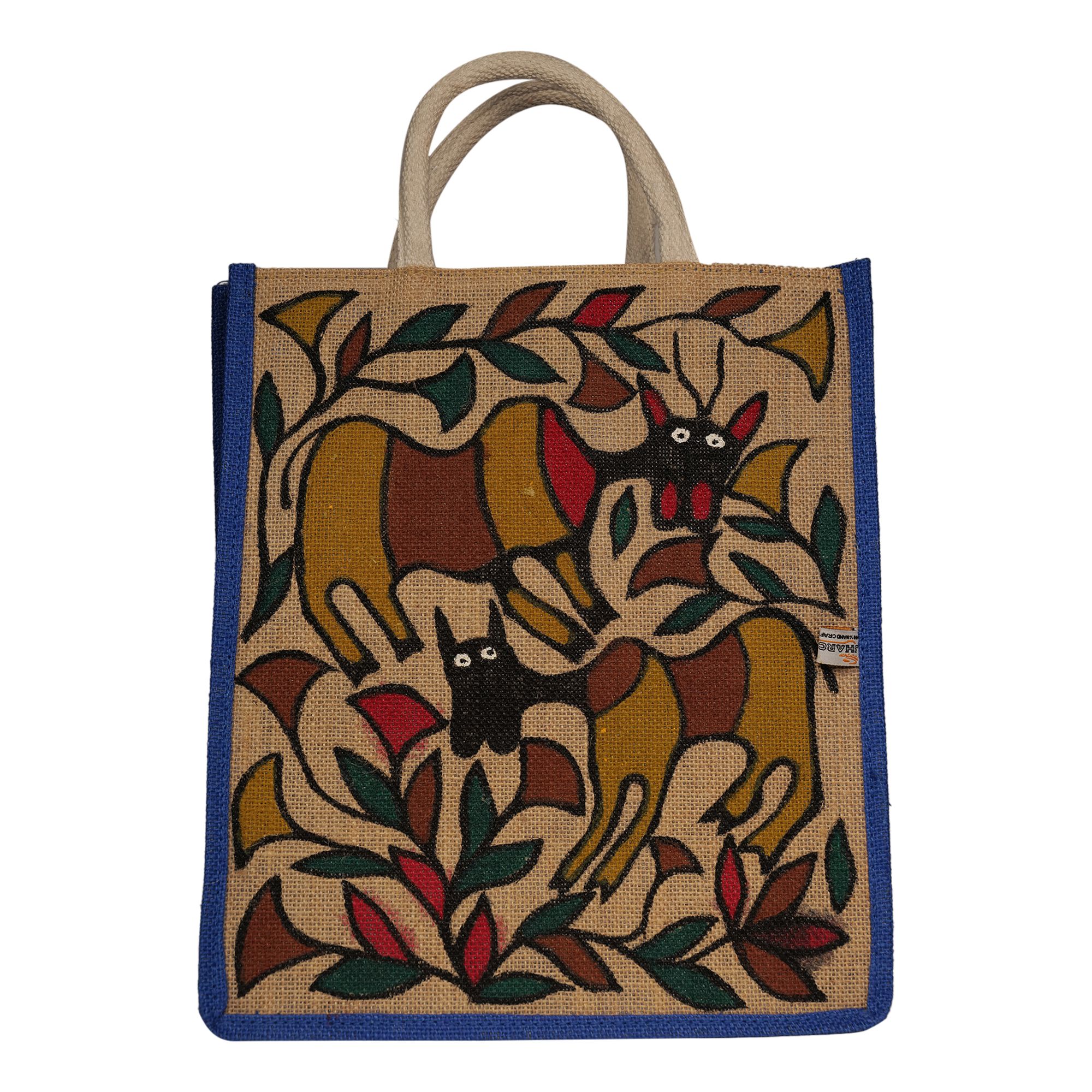 Jharcraft Jute Bag with Sohrai (BG00642)