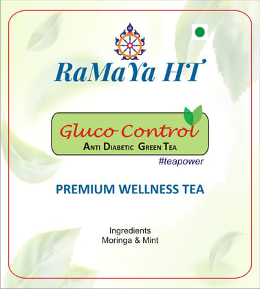 Gluco Control - Anti Diabetes Green Tea by Ramaya HT with Moringa & Stevia