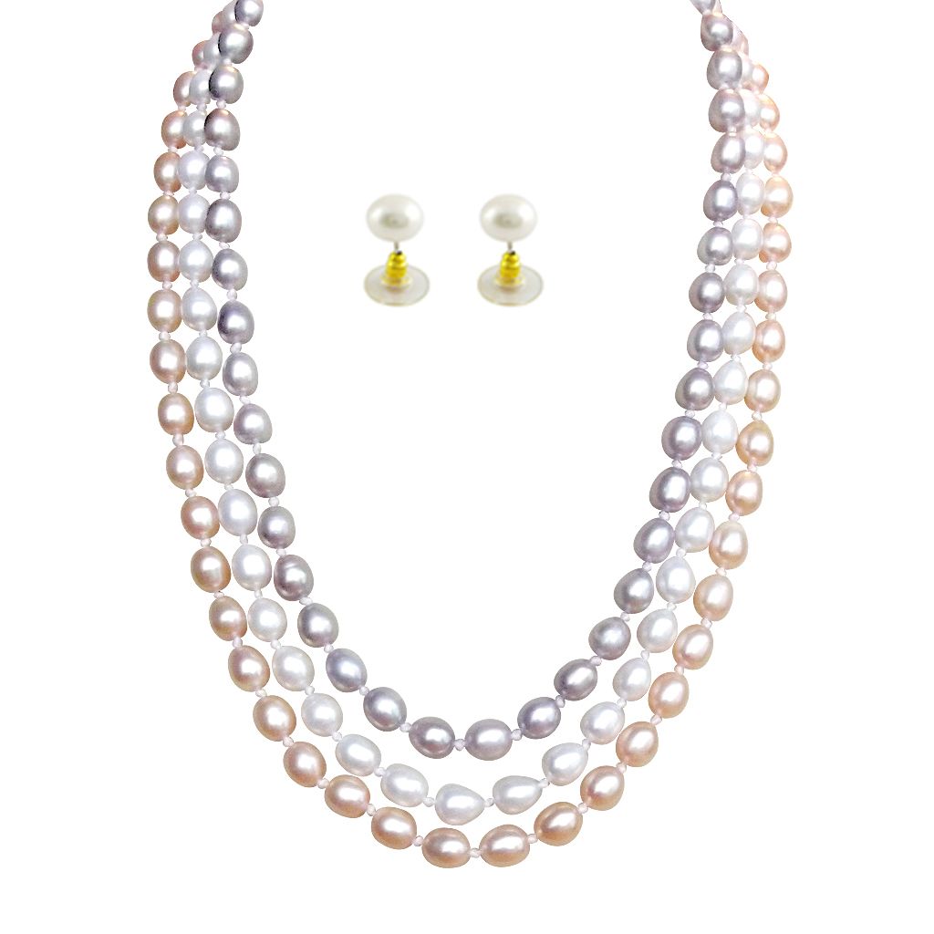 Rich Multicoloured Pearl Set