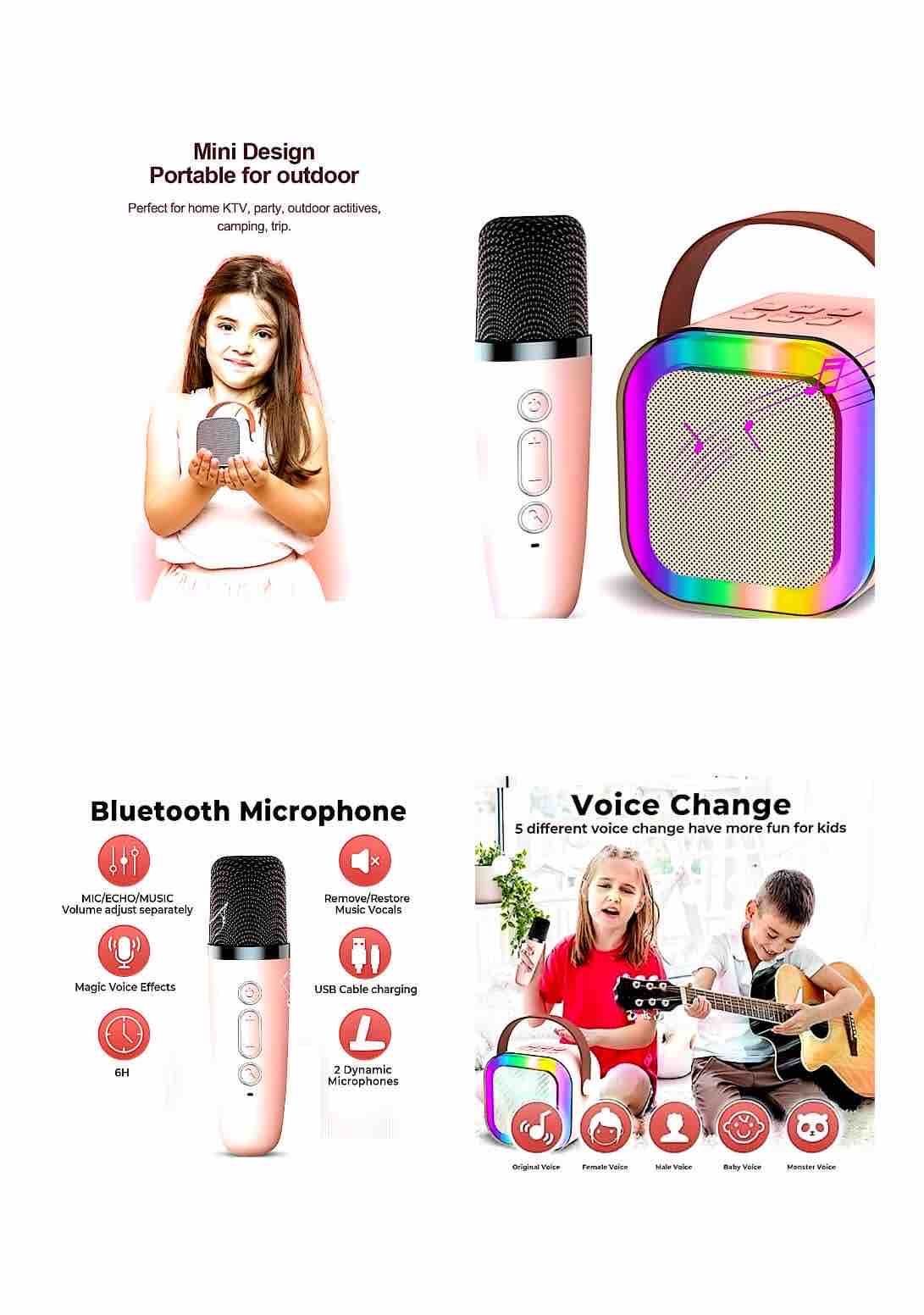 Karaoke Mic and Speaker Bluetooth Set