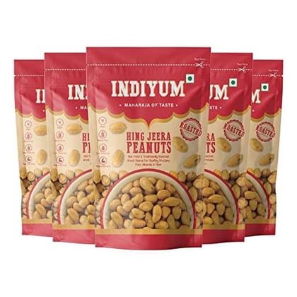 Indiyum Peanut Hing Jeera 120g Pack of 5