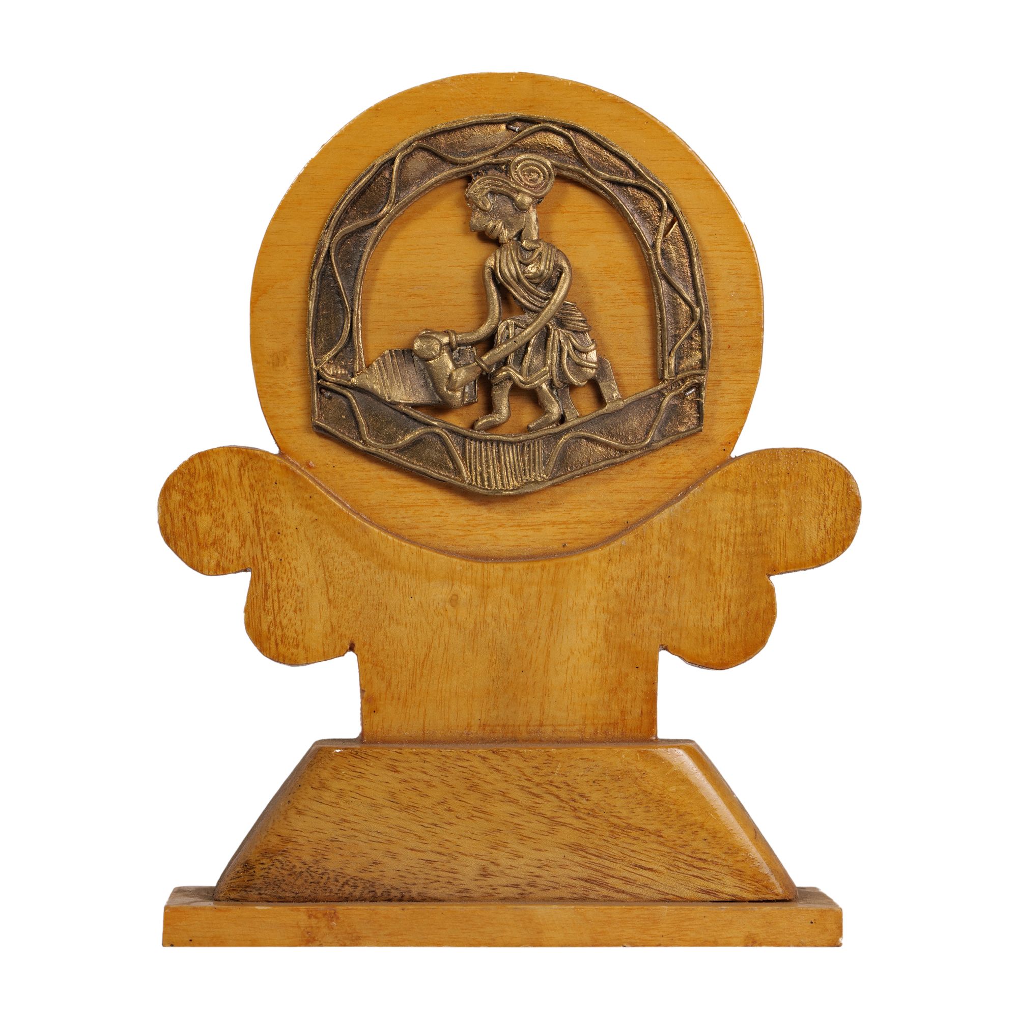 Jharcraft Dhokra Momento With Wooden(DK00850)