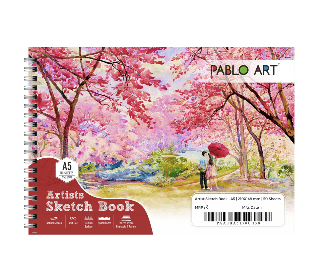 PABLO ART Artist Sketch Book For Pen pencil,charcoal. Sketch Pad (50 Sheets)