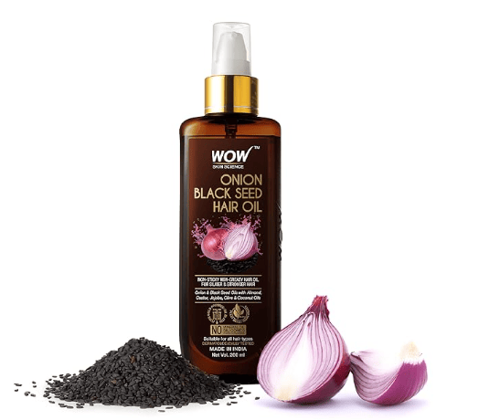 WOW Skin Science Onion Hair Oil for Hair Growth and Hair Fall Control - With Black Seed Oil Extracts - 200 ml