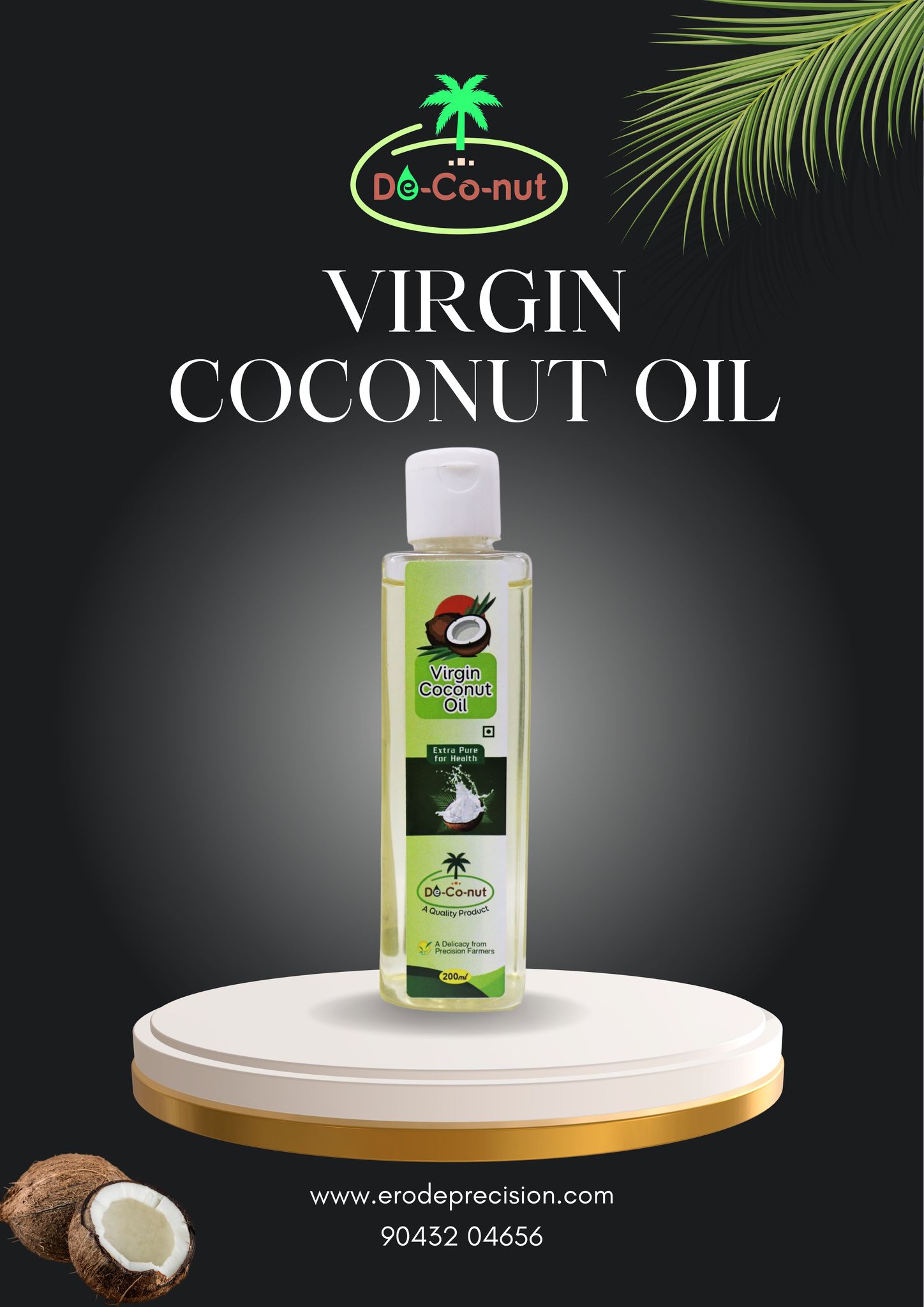 A 100% PURE COLD PRESSED DE-CO-NUT VIRGIN COCONUT OIL VCO(ADULT)