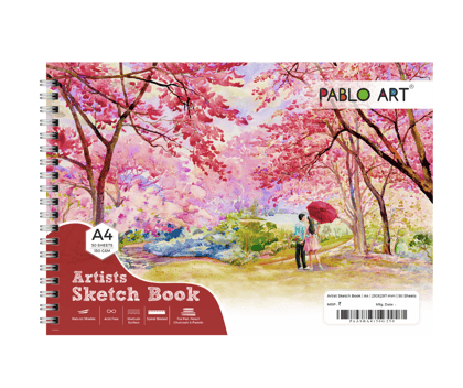 PABLO ART A4 Artist Sketch Book For Pen pencil,charcoal. Sketch Pad (50 Sheets)