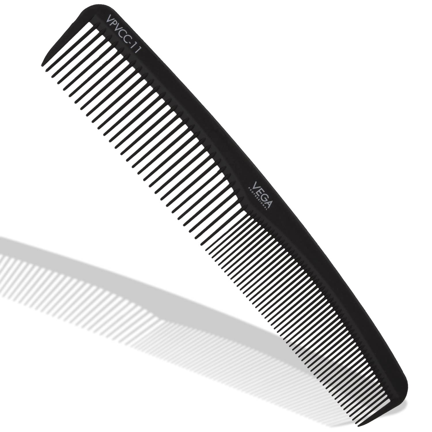 Vega Professional Weaving Comb (Carbon Anti-Static Black Line Hair Comb)(VPVCC-11)