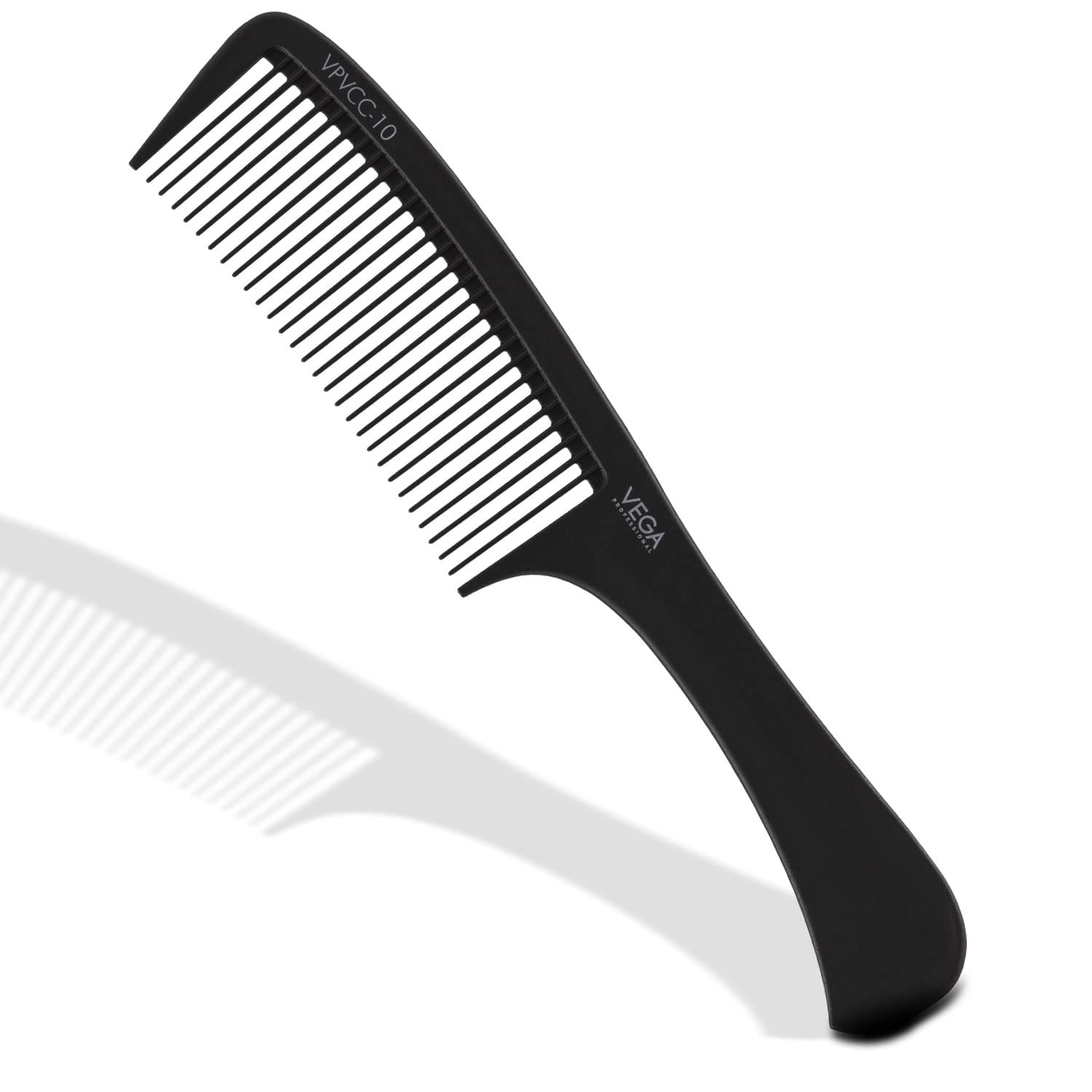 Vega Professional Handle Comb (Carbon Anti-Static Black Line Hair Comb)(VPVCC-10)