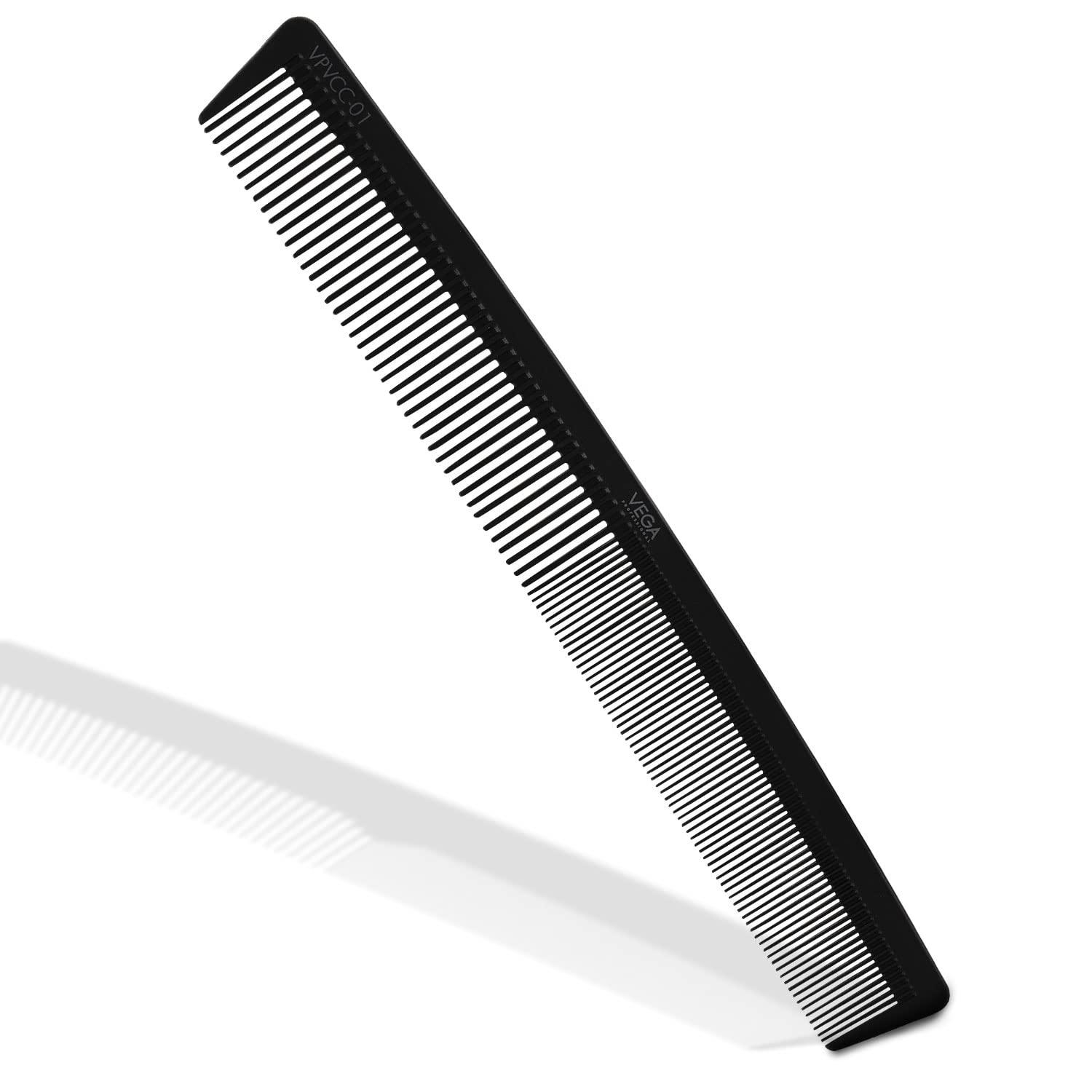 Vega Professional Cutting Comb 6.75" (Carbon Anti-Static Black Line Hair Comb)(VPVCC-02)