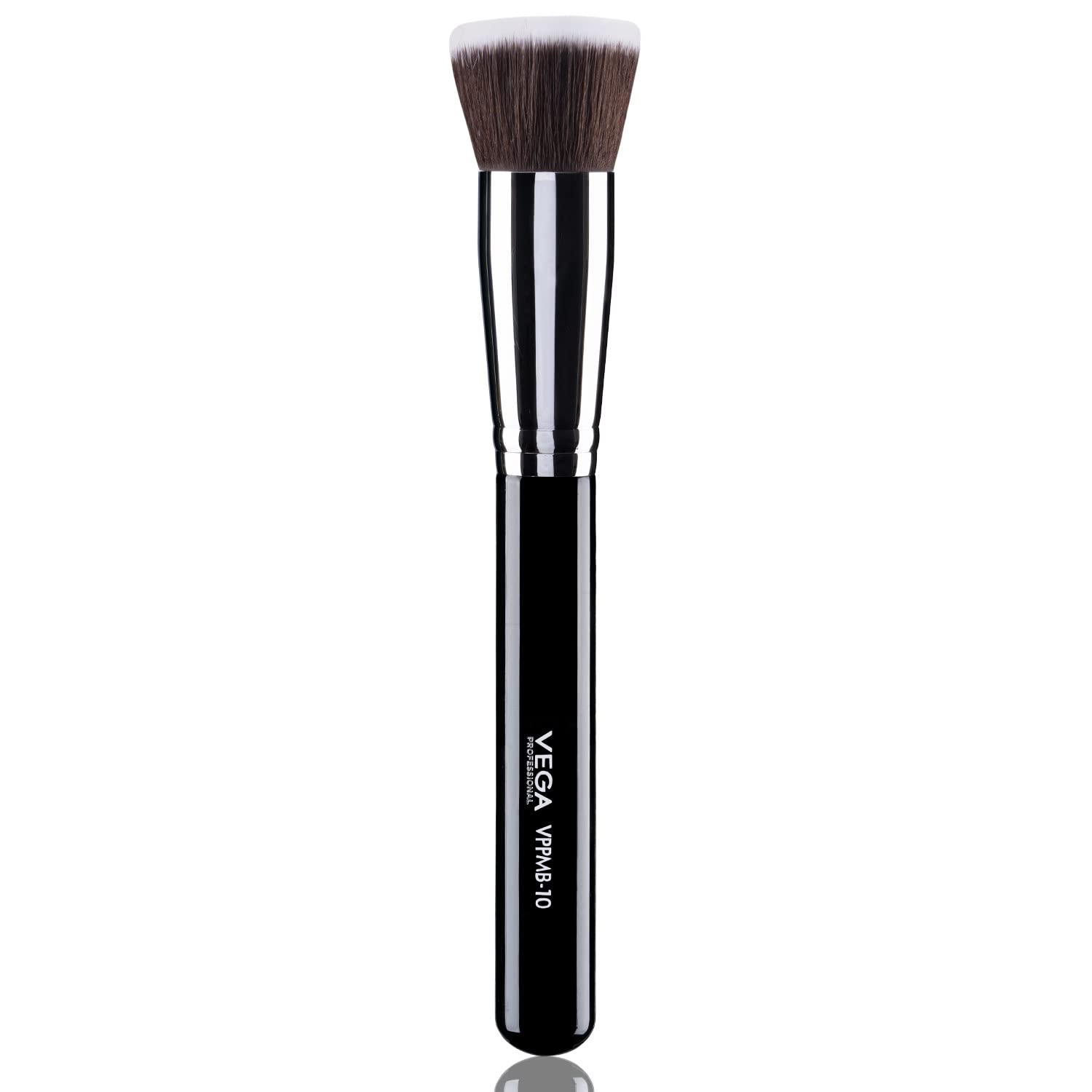 Vega Professional Flat Kabuki Brush, Soft Bristles, Copper Ferrule, Wooden Handle(VPPMB-10)