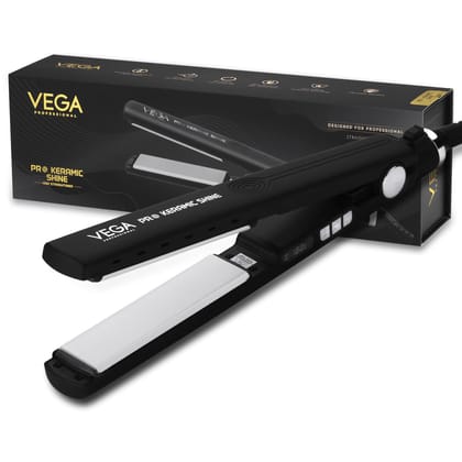 VEGA Professional Pro Keramic Shine Hair Straightener with Ultra Fast 20 Sec Heat Up, Ceramic Coated Nano Titanium Floating Plates & Adjustable Temperature (VPPHS -05)