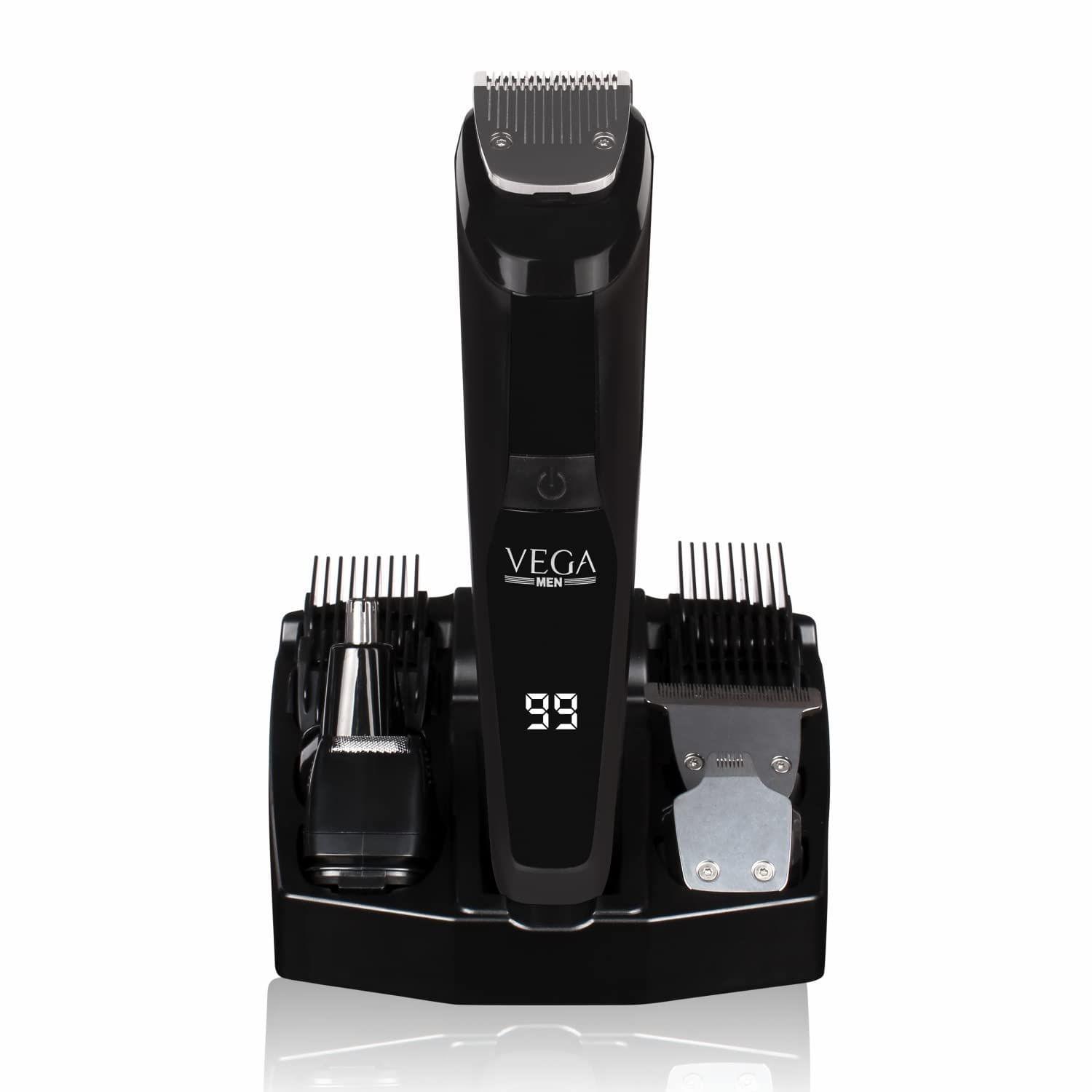 VEGA Men 9-in-1 Multi-Grooming Set with Beard/Hair Trimmer, Nose Trimmer & Body Groomer And Shaver, (VHTH-21)