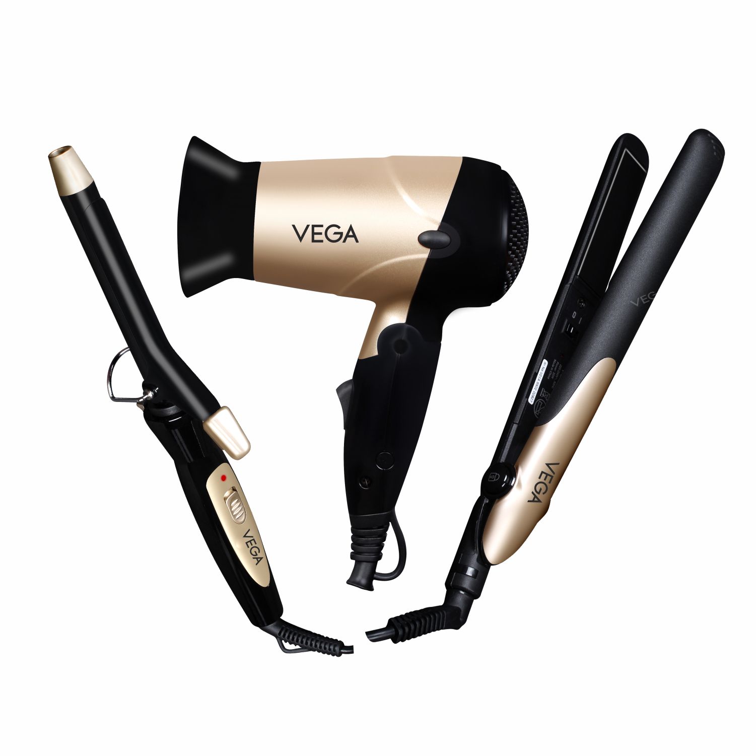 VEGA Miss Versatile Styling Set Straightener, Curler & Dryer Gift Combo (VHSS-03)